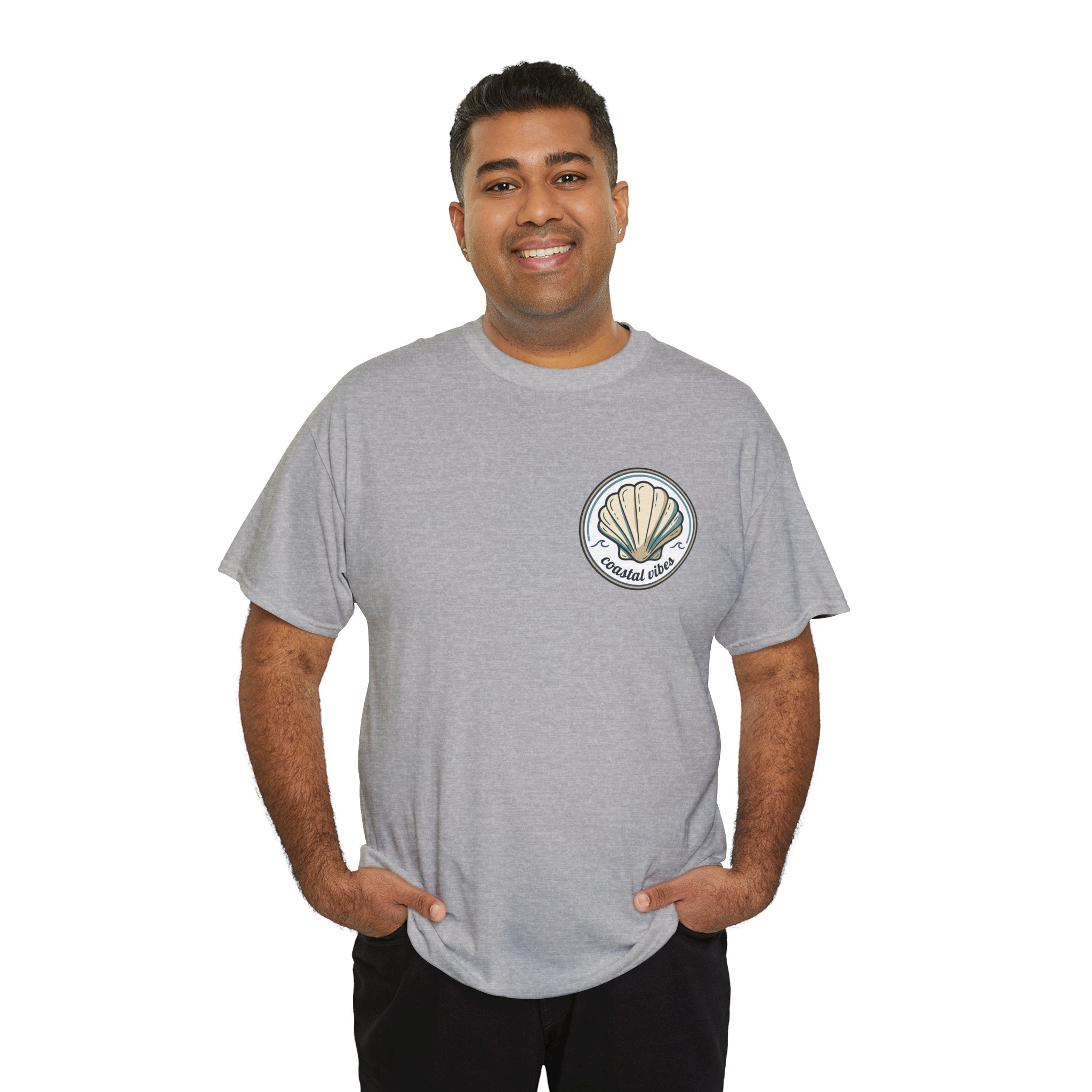 Coastal Vibes T-Shirt — Beach Shell Graphic Tee
