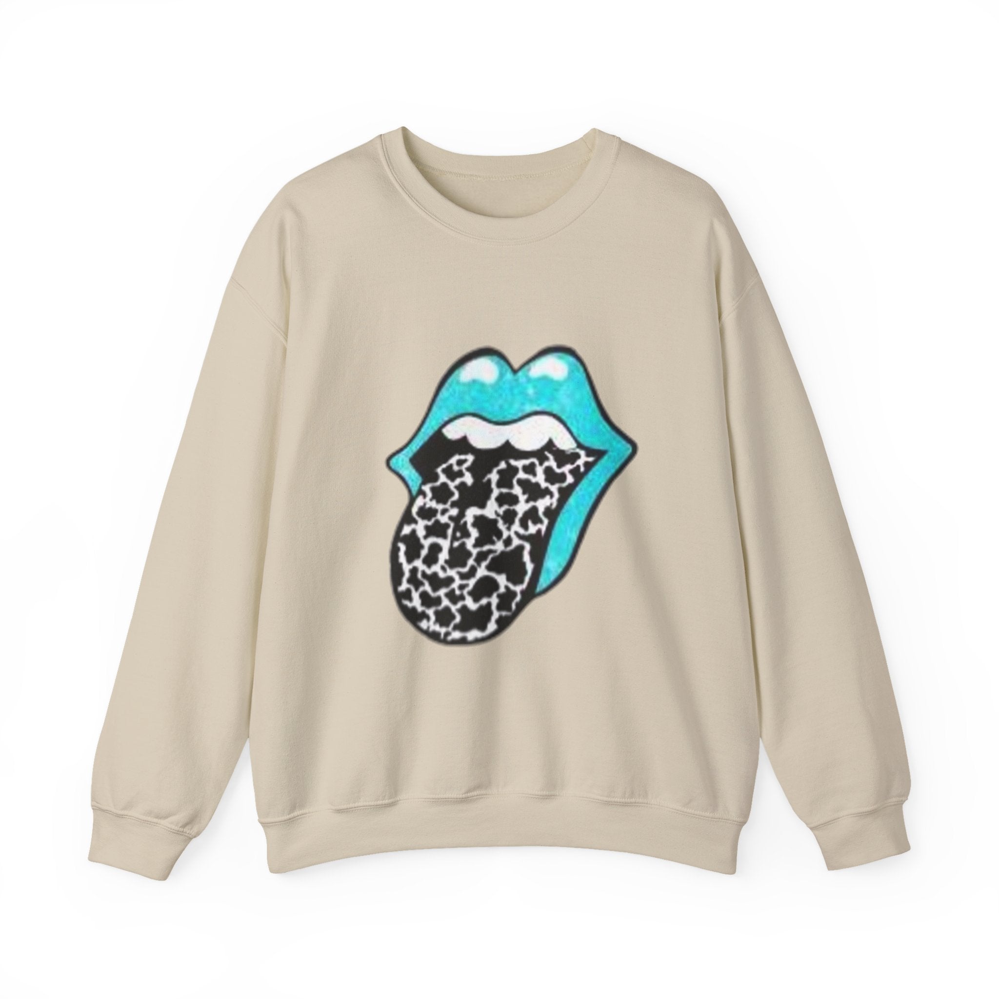 Unisex Crewneck - cow and turquoise