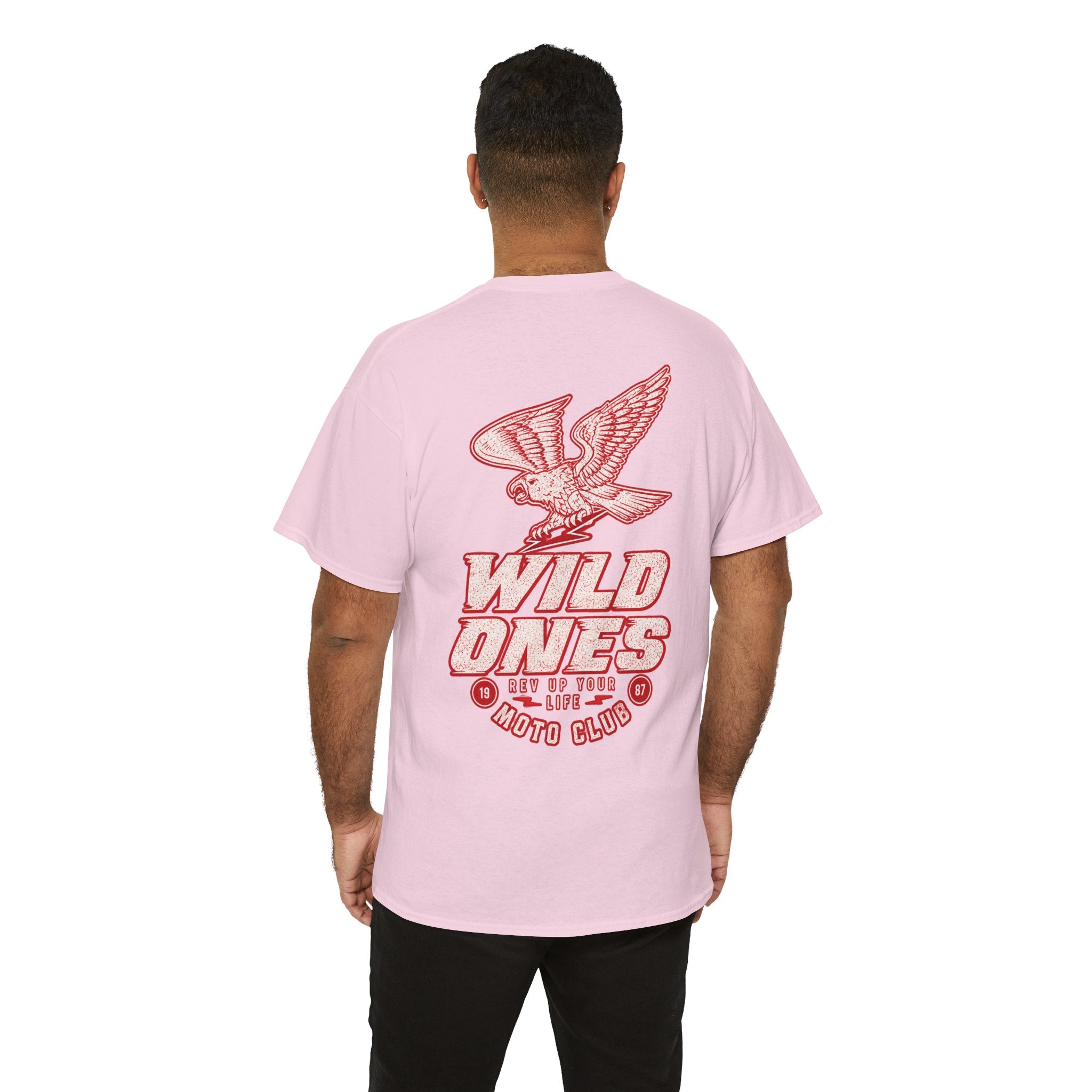 Moto Club Tee — "Wild Ones" Eagle Graphic T-Shirt