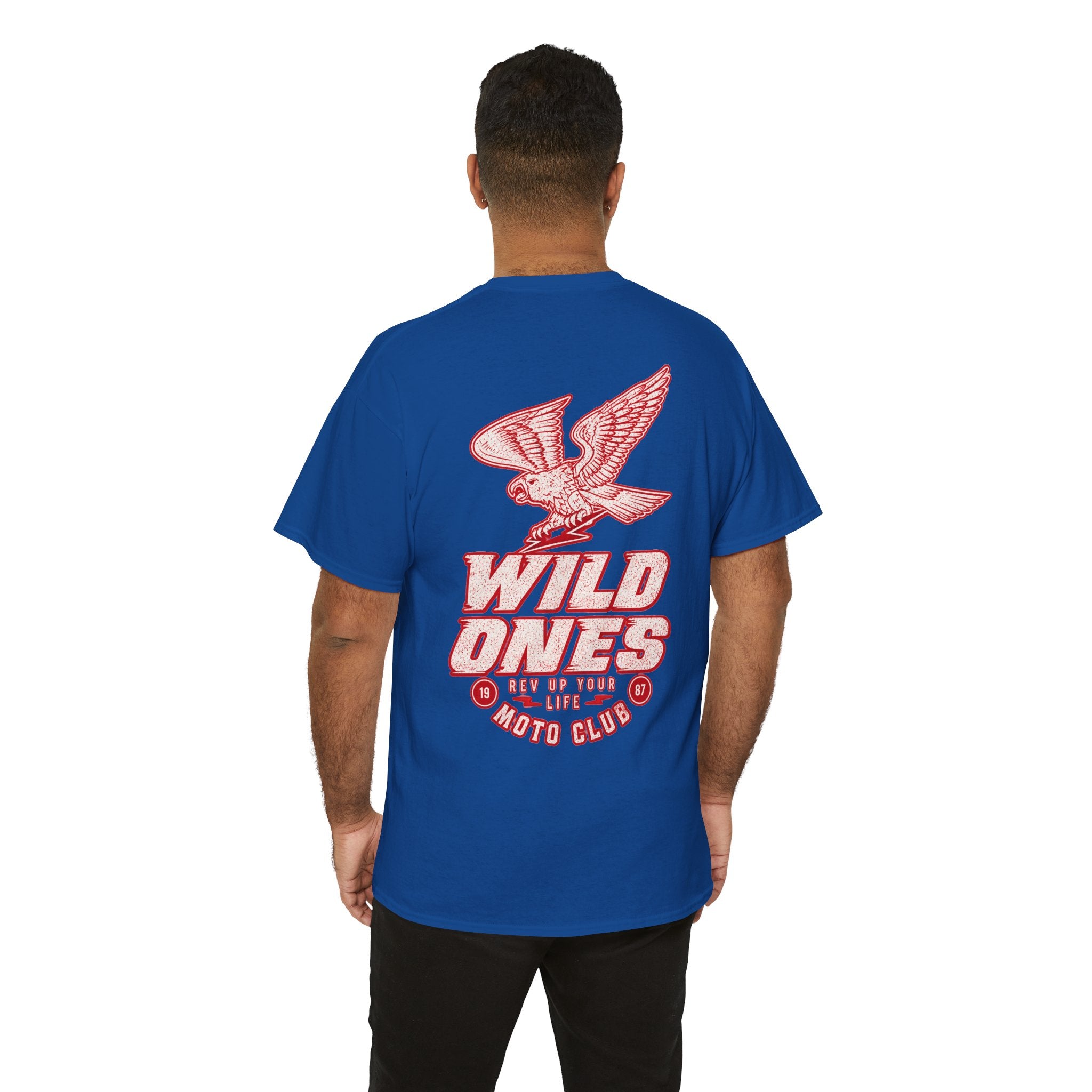 Moto Club Tee — "Wild Ones" Eagle Graphic T-Shirt