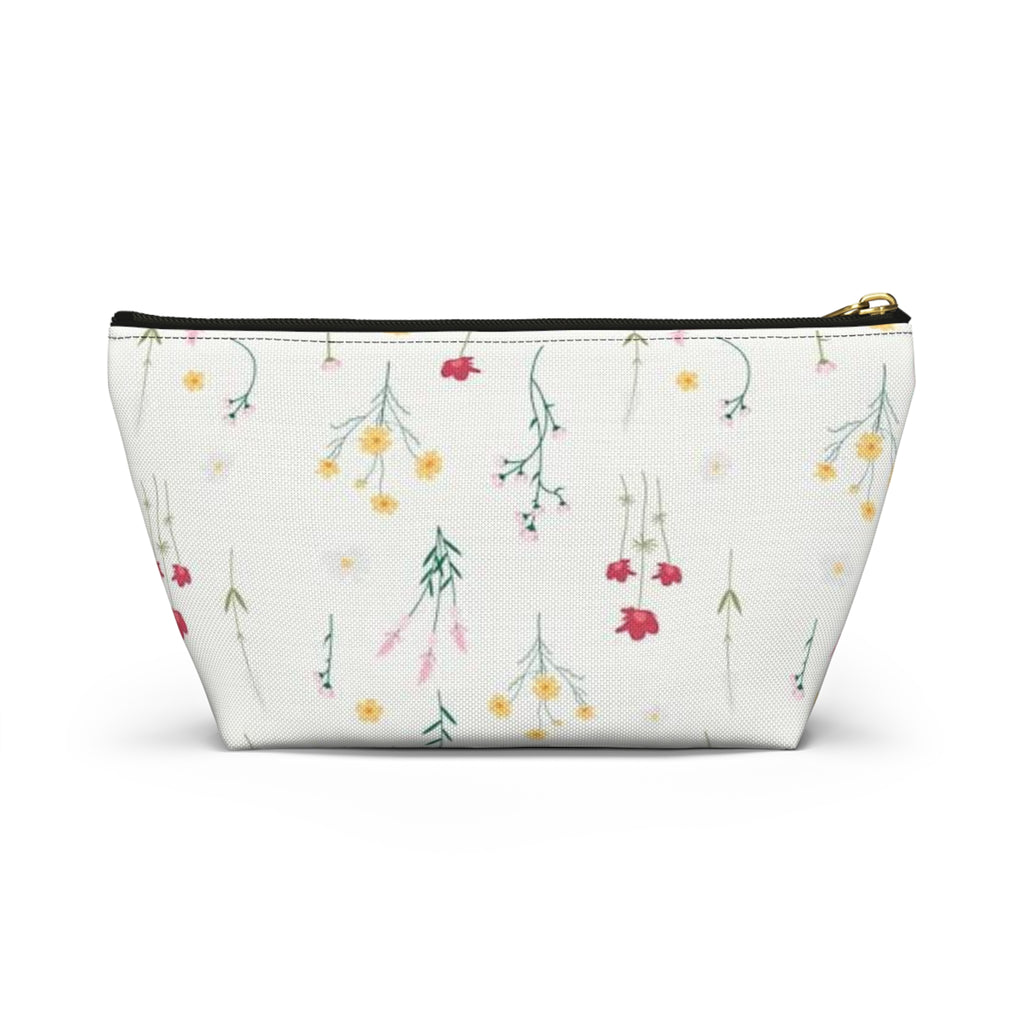 Delicate Wildflower Pattern Accessory Pouch