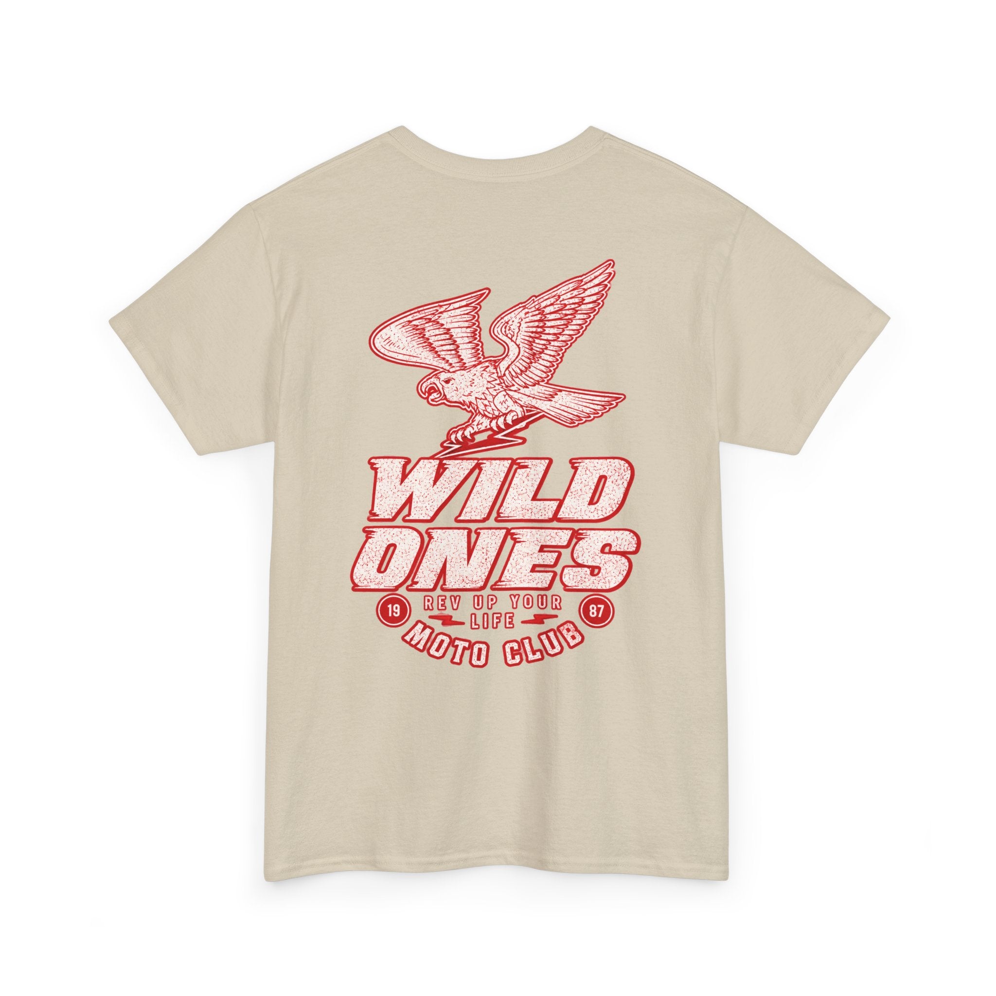 Moto Club Tee — "Wild Ones" Eagle Graphic T-Shirt