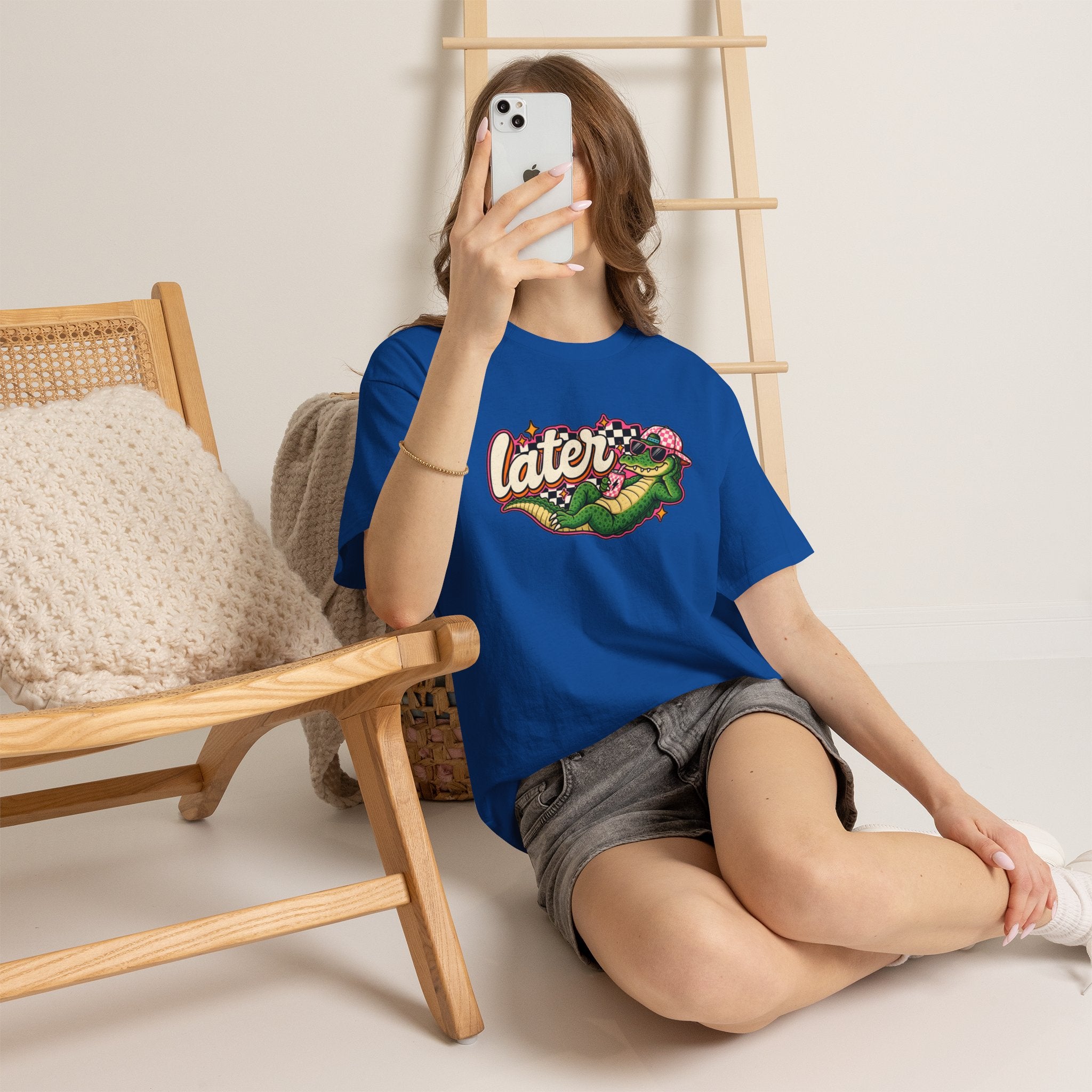 Later Alligator Tee — Retro Cartoon alligator Graphic T-Shirt