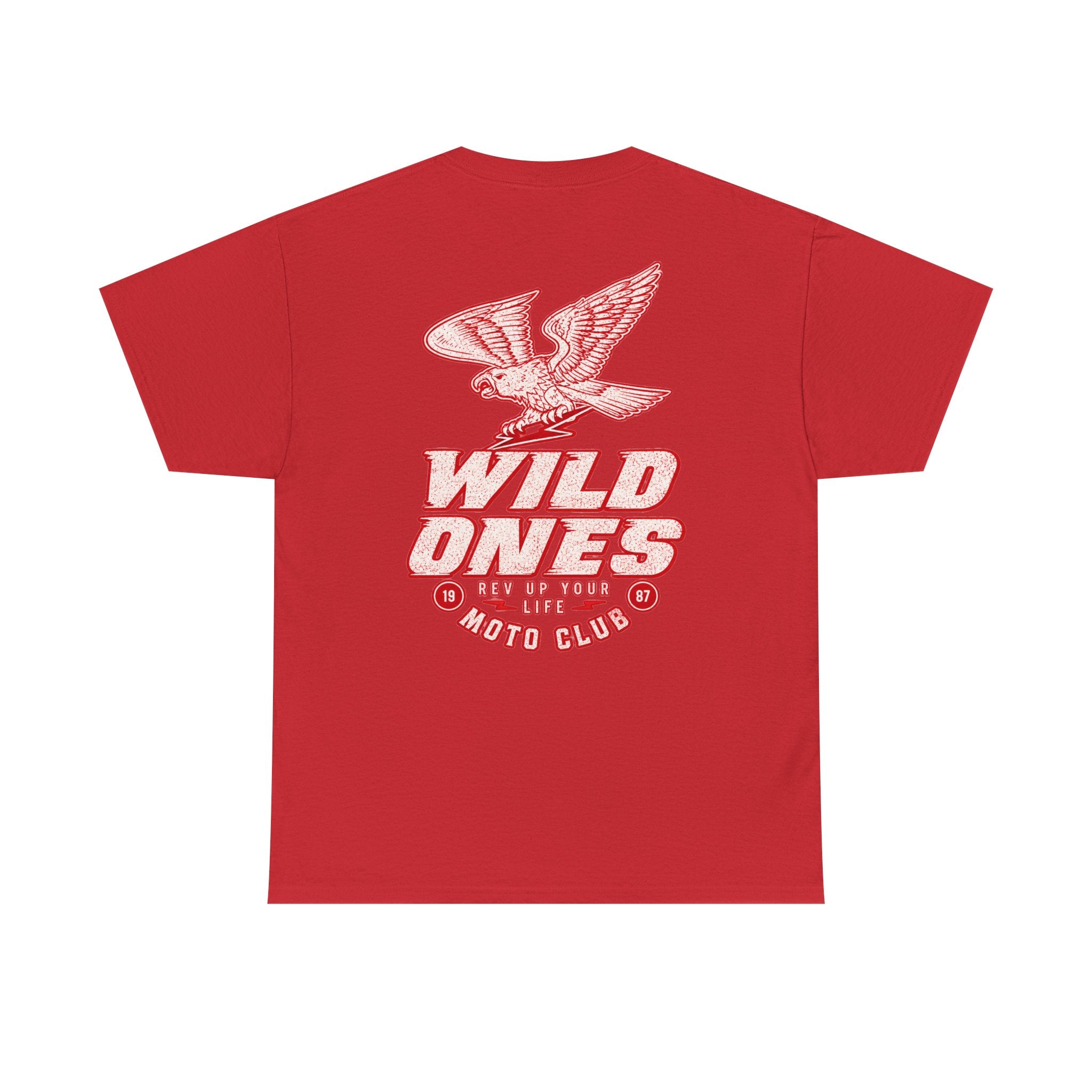 Moto Club Tee — "Wild Ones" Eagle Graphic T-Shirt