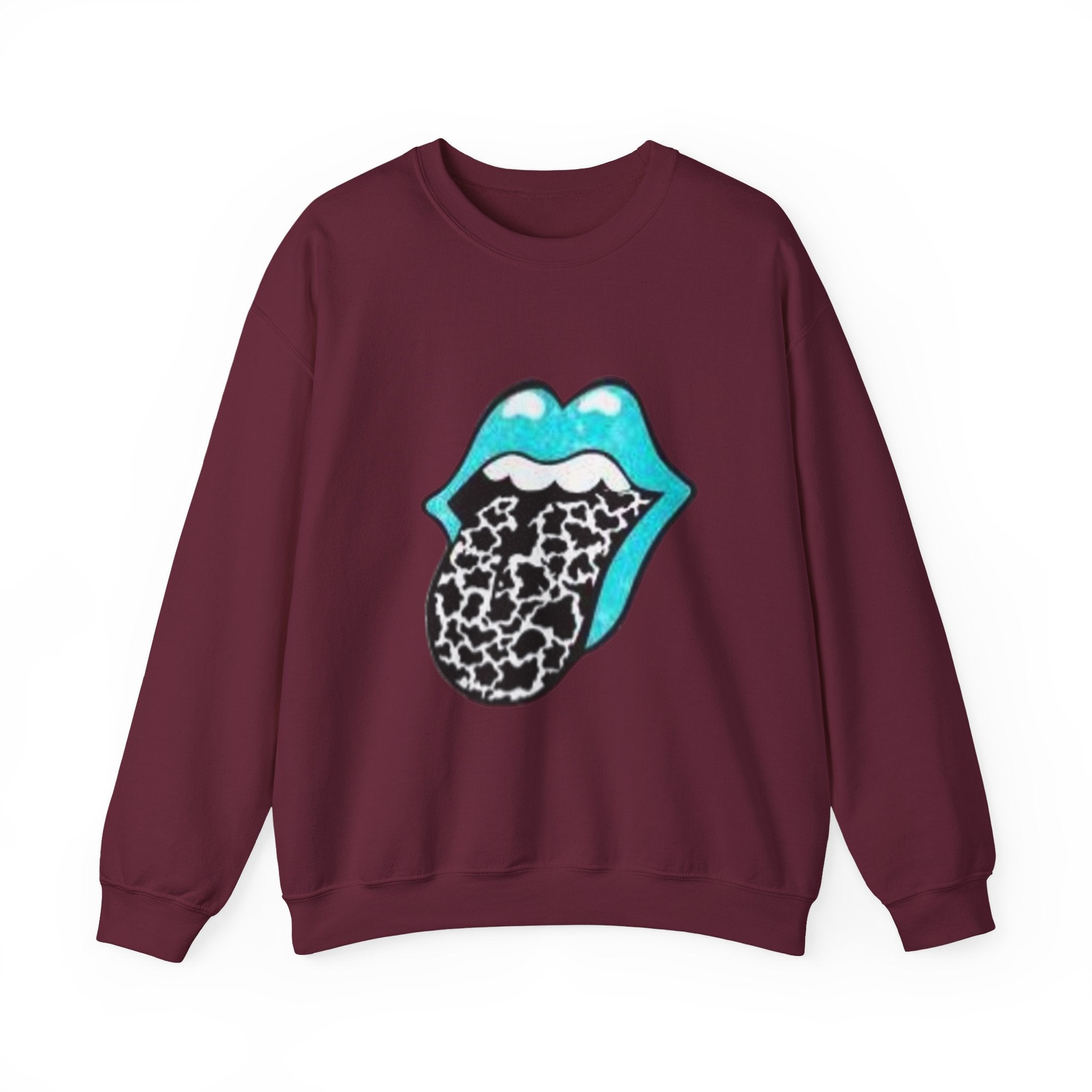 Unisex Crewneck - cow and turquoise