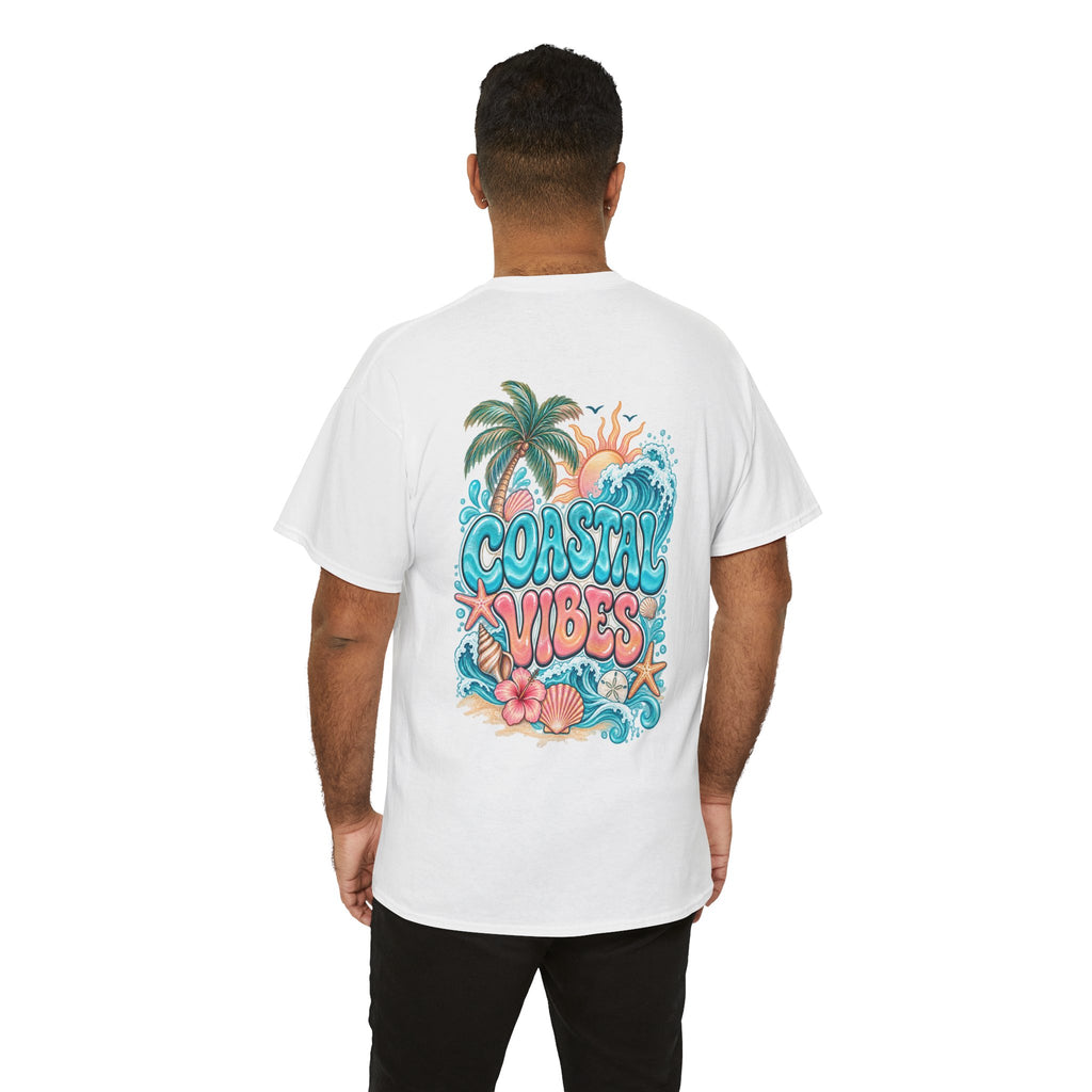 Coastal Vibes T-Shirt — Beach Shell Graphic Tee