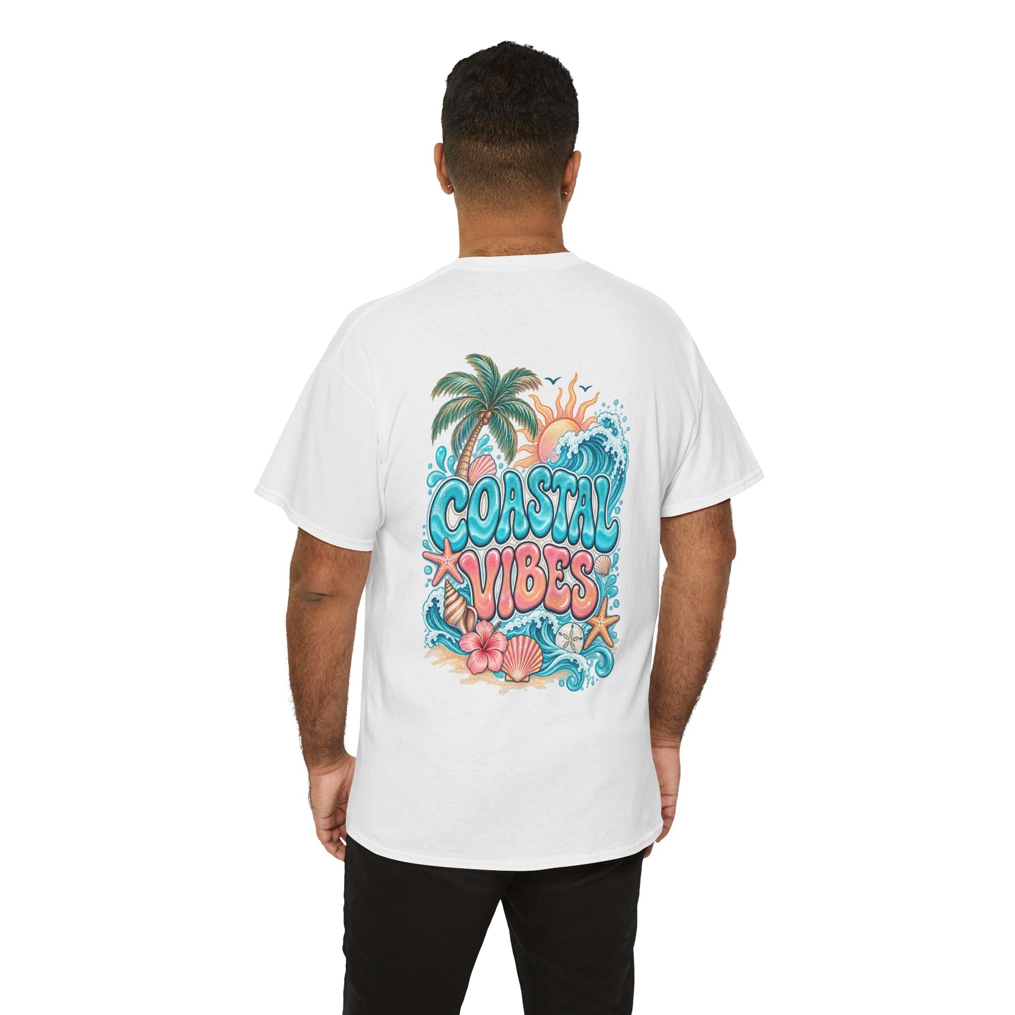 Coastal Vibes T-Shirt — Beach Shell Graphic Tee