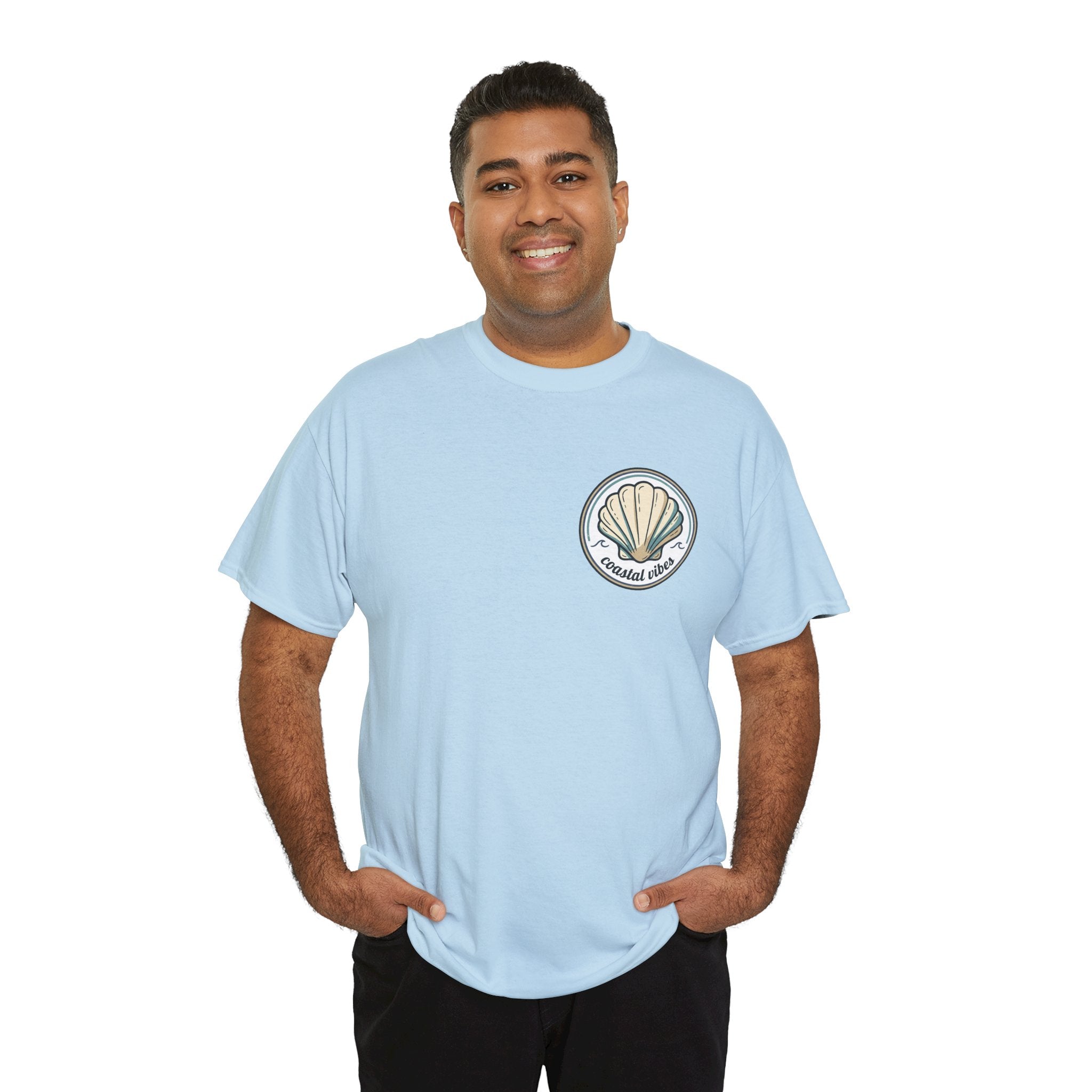 Coastal Vibes T-Shirt — Beach Shell Graphic Tee