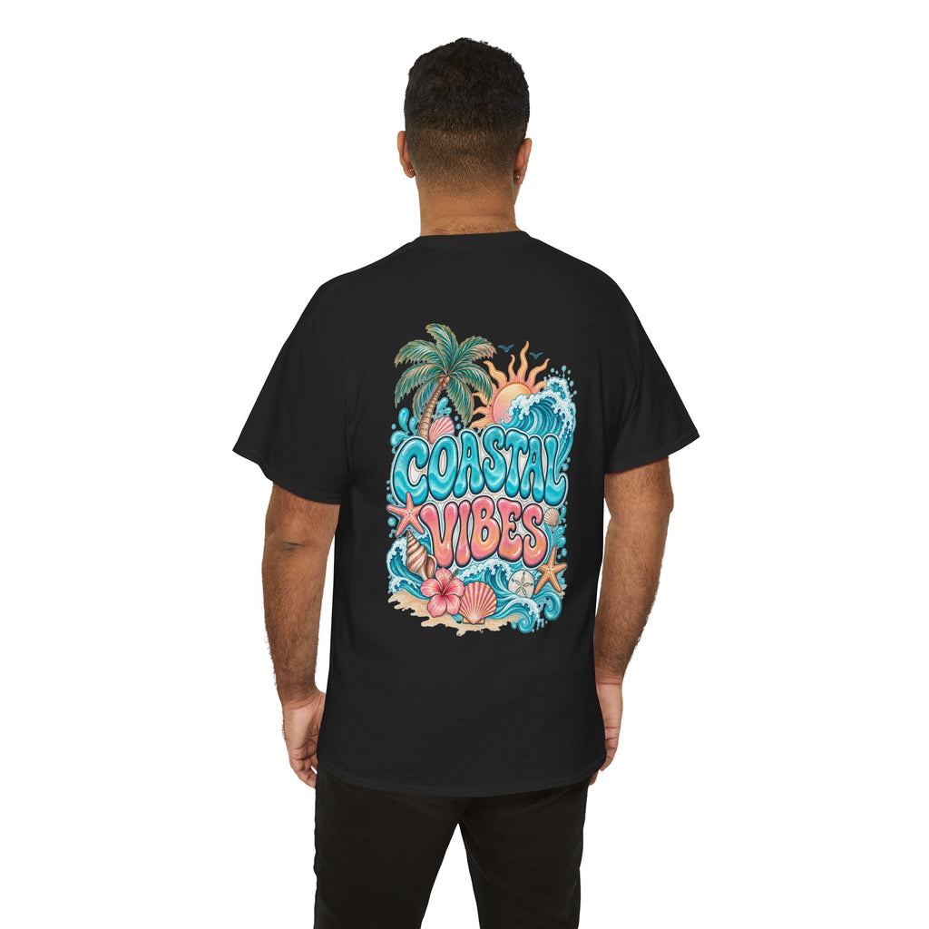 Coastal Vibes T-Shirt — Beach Shell Graphic Tee
