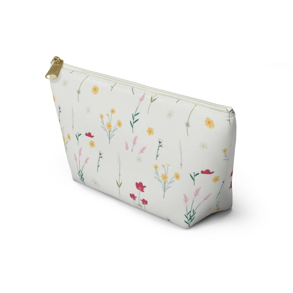 Delicate Wildflower Pattern Accessory Pouch