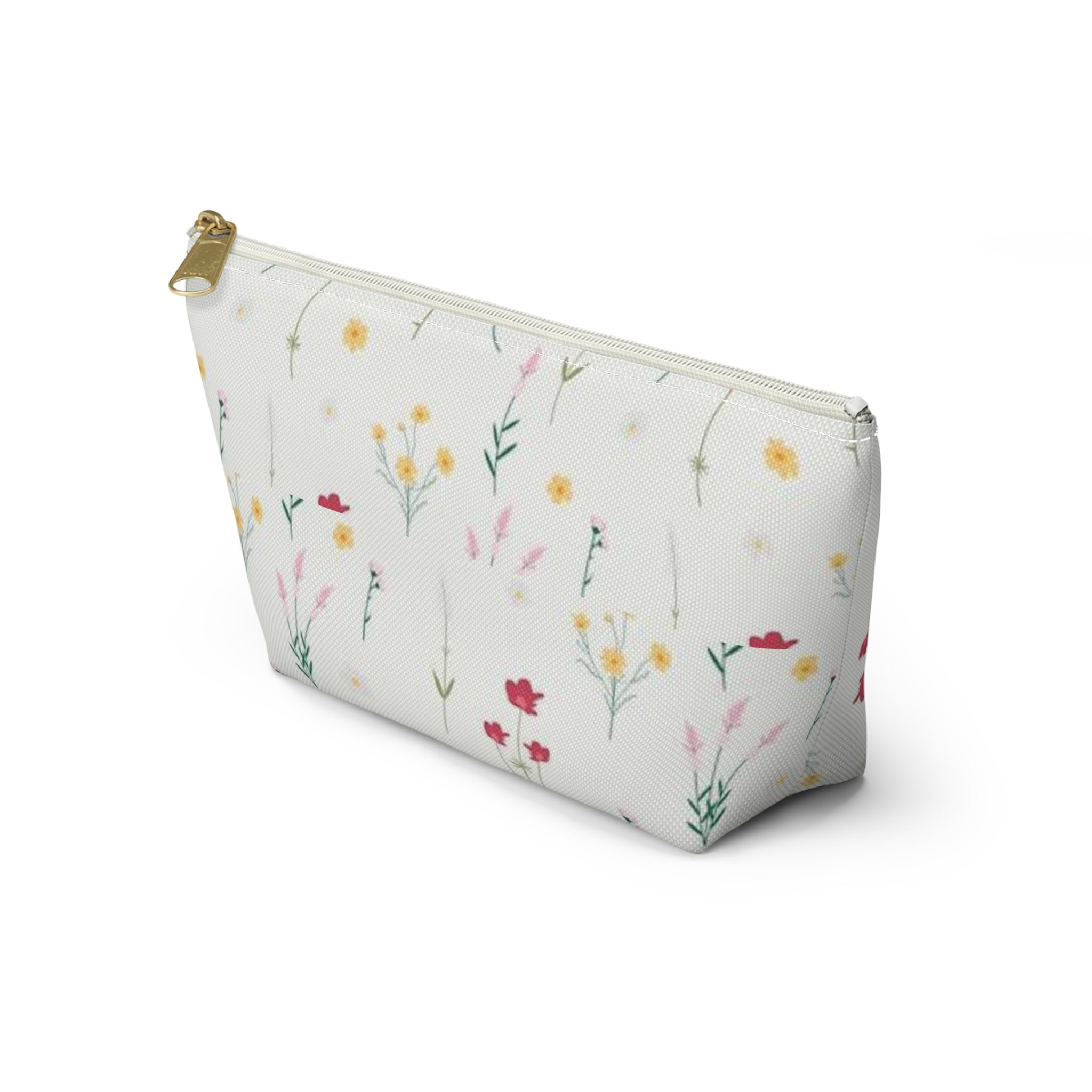 Delicate Wildflower Pattern Accessory Pouch