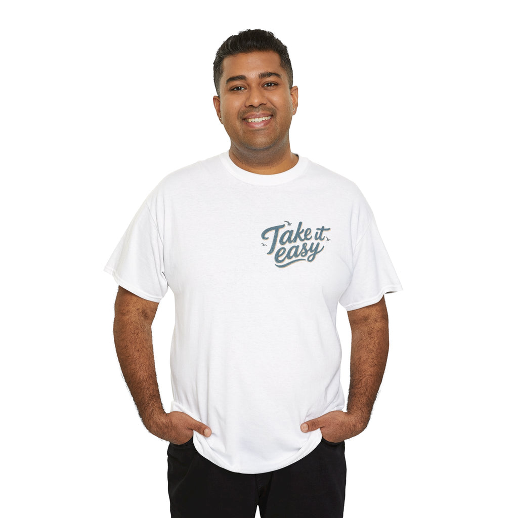 Take It Easy Surf T-Shirt — Relaxing Beach turtle Graphic Tee