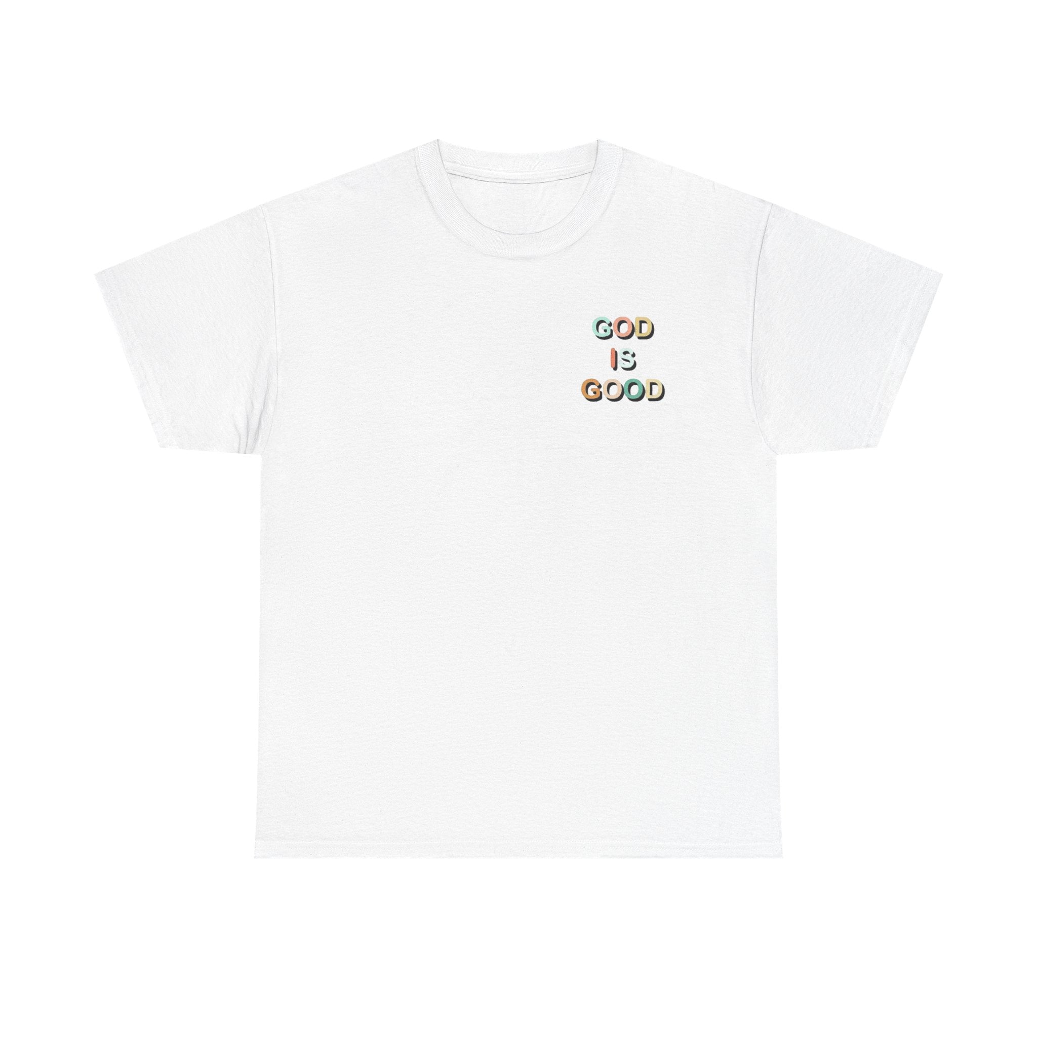 God Is Good Tee | Colorful 3D Lettering Christian Faith Shirt