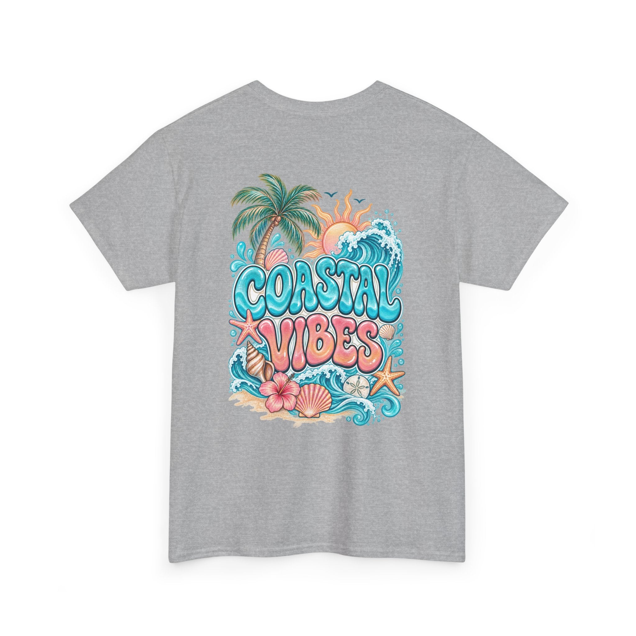 Coastal Vibes T-Shirt — Beach Shell Graphic Tee