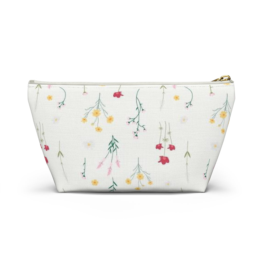 Delicate Wildflower Pattern Accessory Pouch