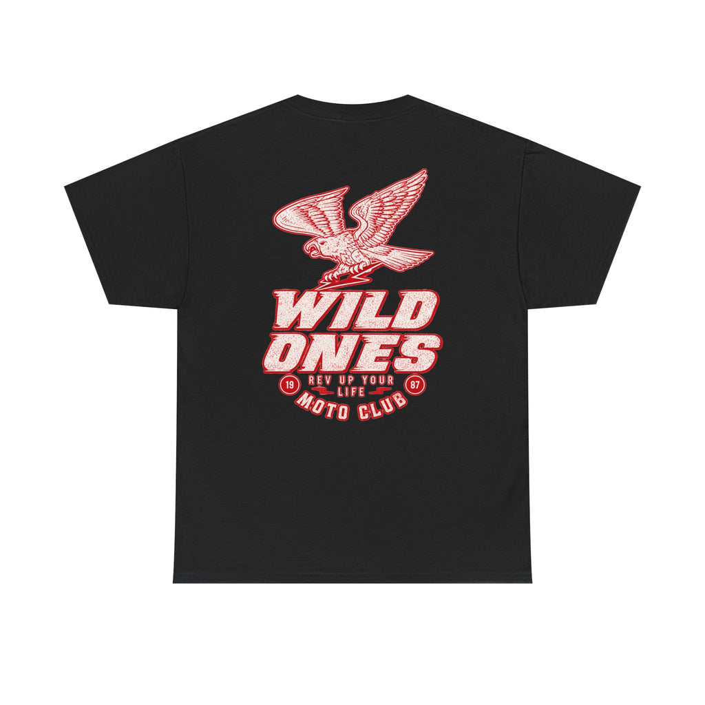 Moto Club Tee — "Wild Ones" Eagle Graphic T-Shirt