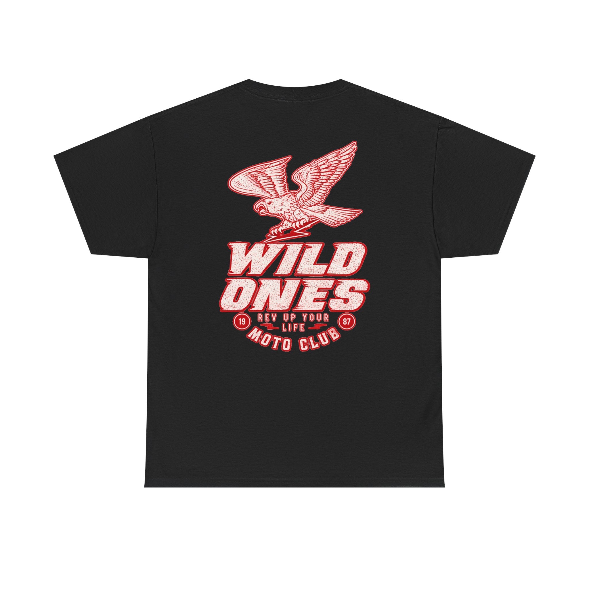 Moto Club Tee — "Wild Ones" Eagle Graphic T-Shirt