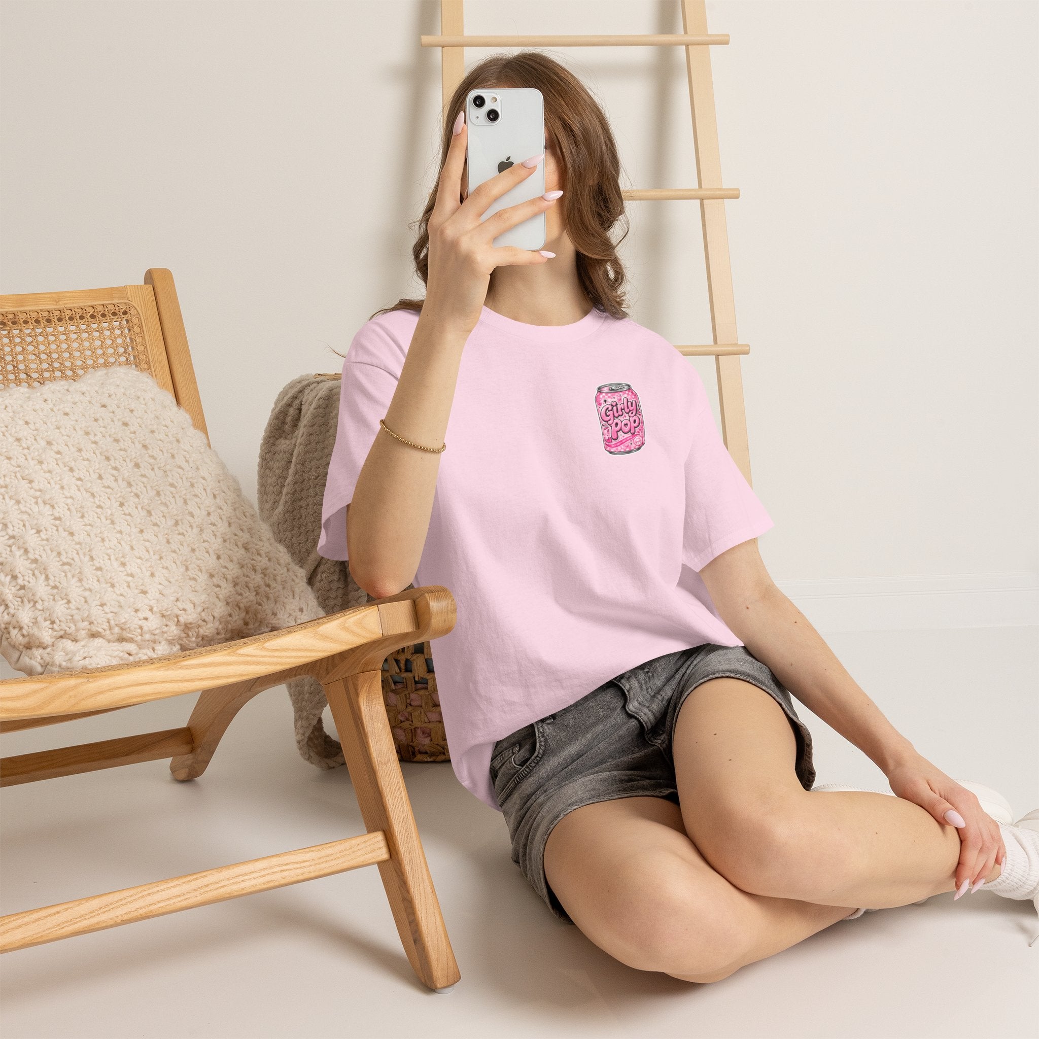 Girly Pop Soda Can Tee | Pink Retro Soft Drink Pattern