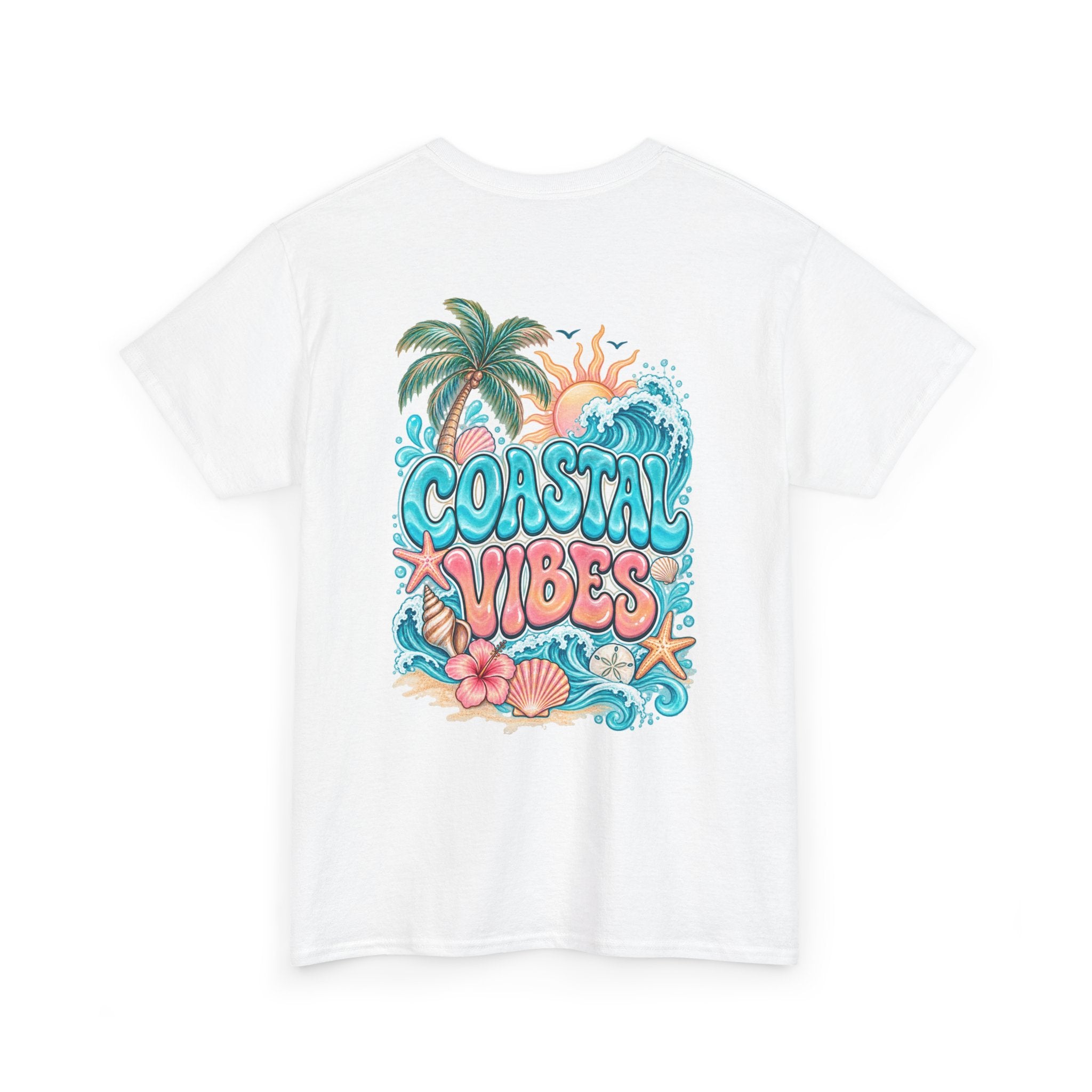 Coastal Vibes T-Shirt — Beach Shell Graphic Tee