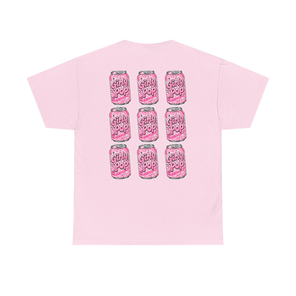 Girly Pop Soda Can Tee | Pink Retro Soft Drink Pattern