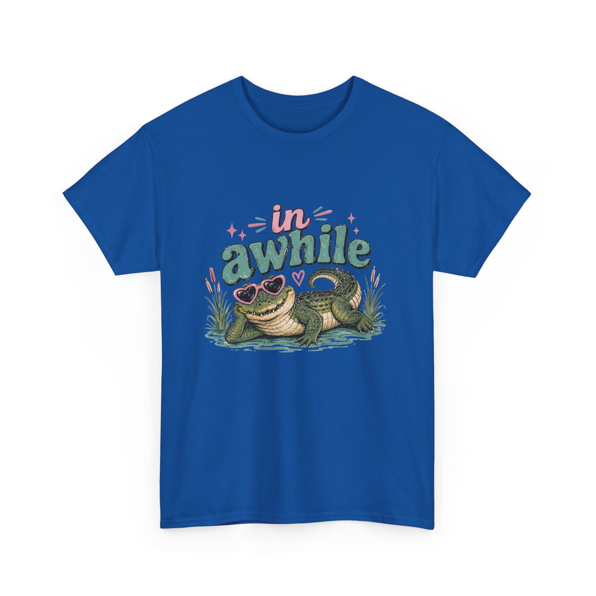 Crocodile 'In Awhile' Graphic Tee — Cute Retro Chill Vacation Shirt