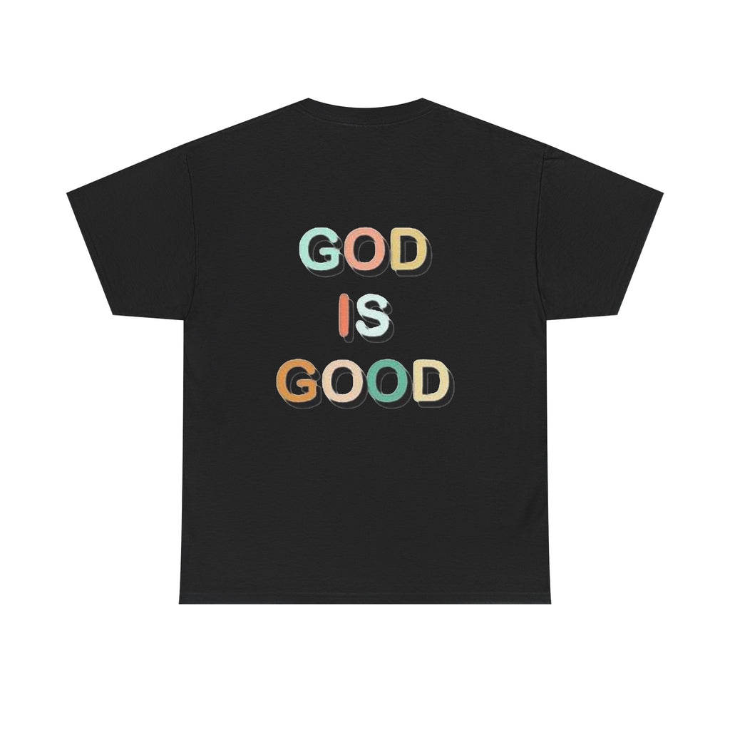 God Is Good Tee | Colorful 3D Lettering Christian Faith Shirt