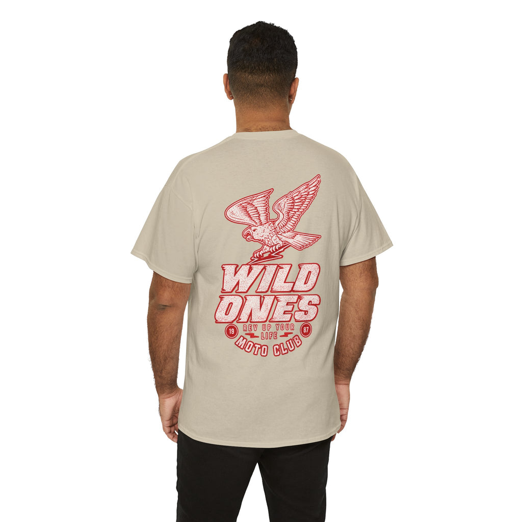 Moto Club Tee — "Wild Ones" Eagle Graphic T-Shirt