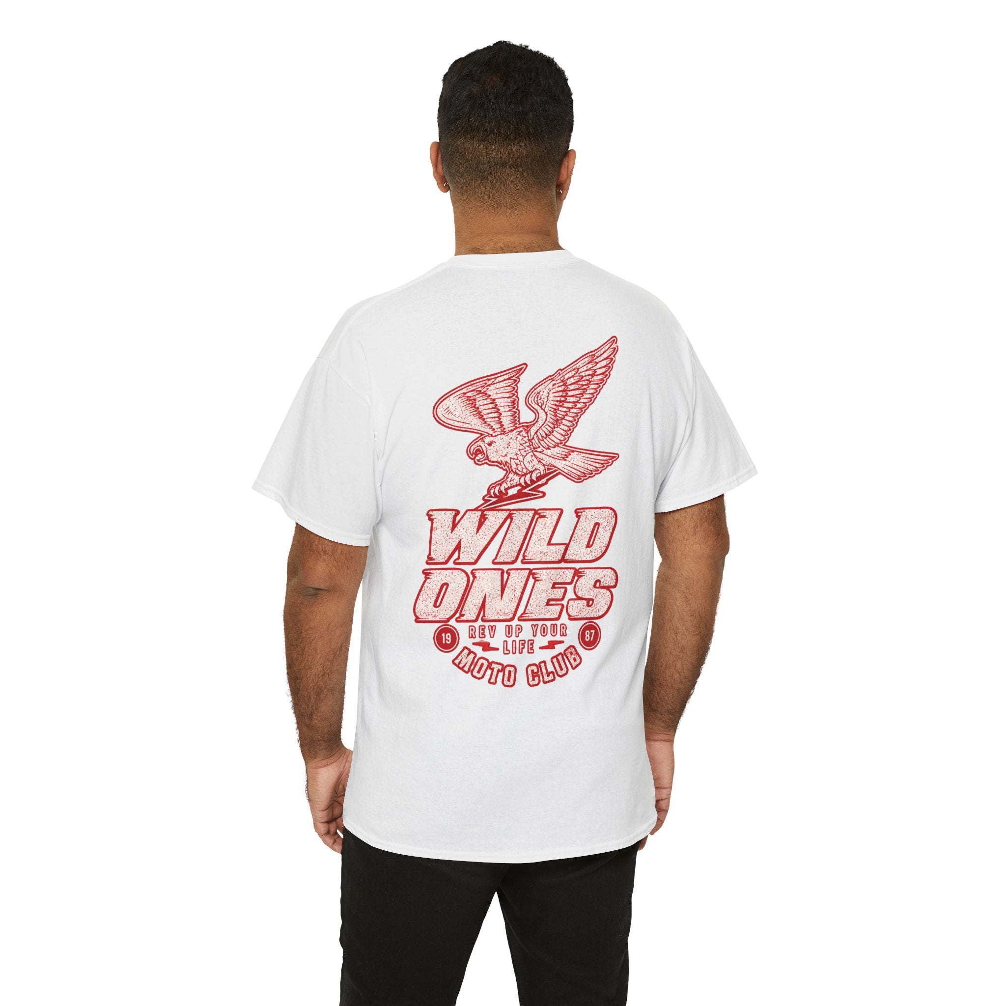 Moto Club Tee — "Wild Ones" Eagle Graphic T-Shirt