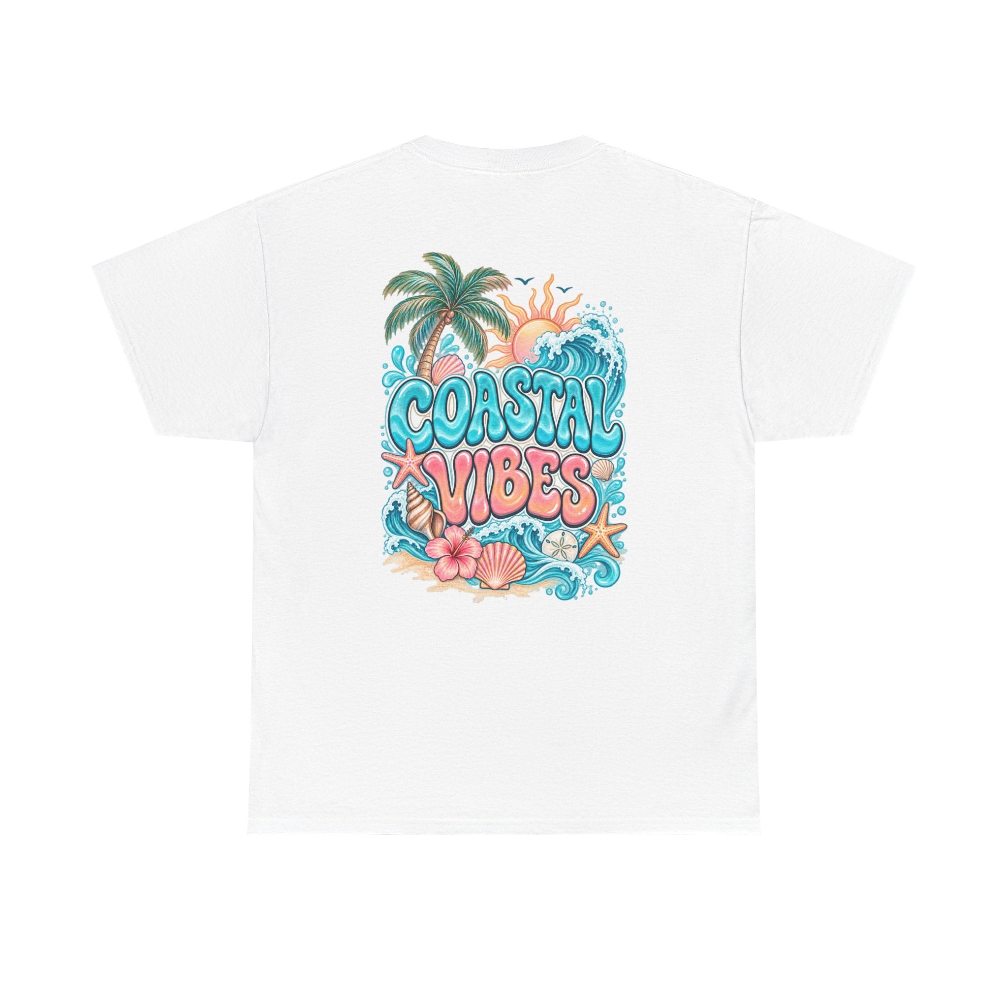 Coastal Vibes T-Shirt — Beach Shell Graphic Tee