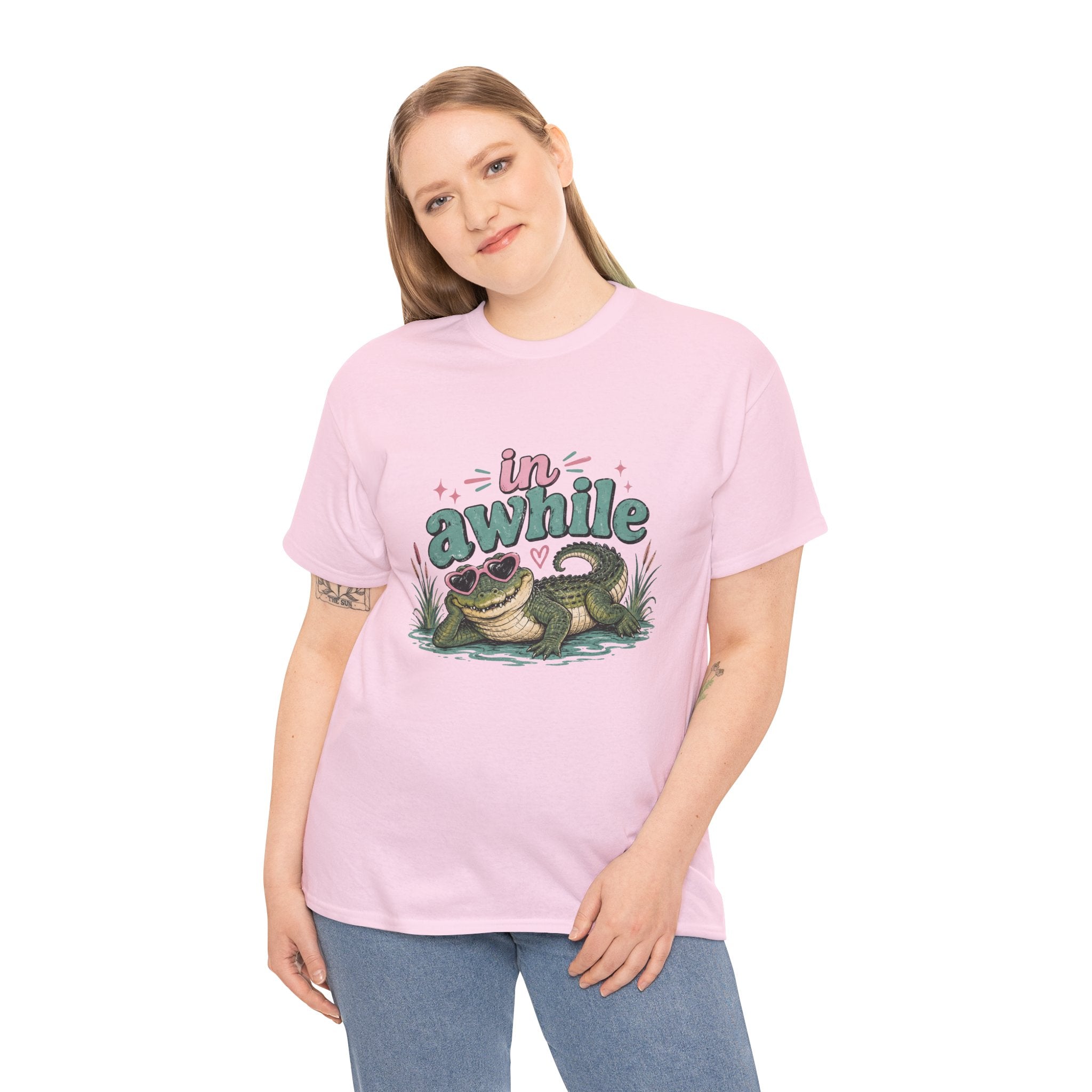 Crocodile 'In Awhile' Graphic Tee — Cute Retro Chill Vacation Shirt