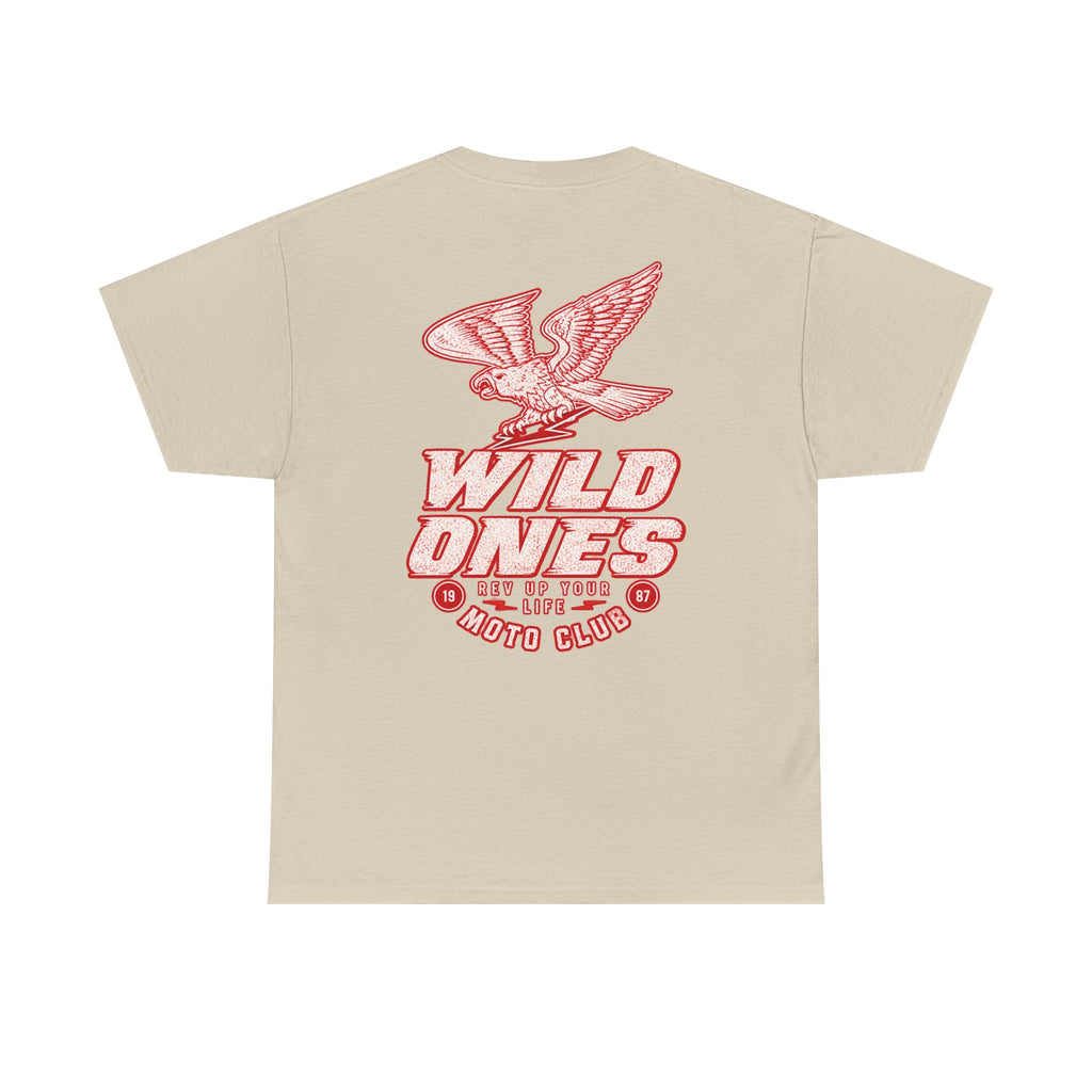 Moto Club Tee — "Wild Ones" Eagle Graphic T-Shirt