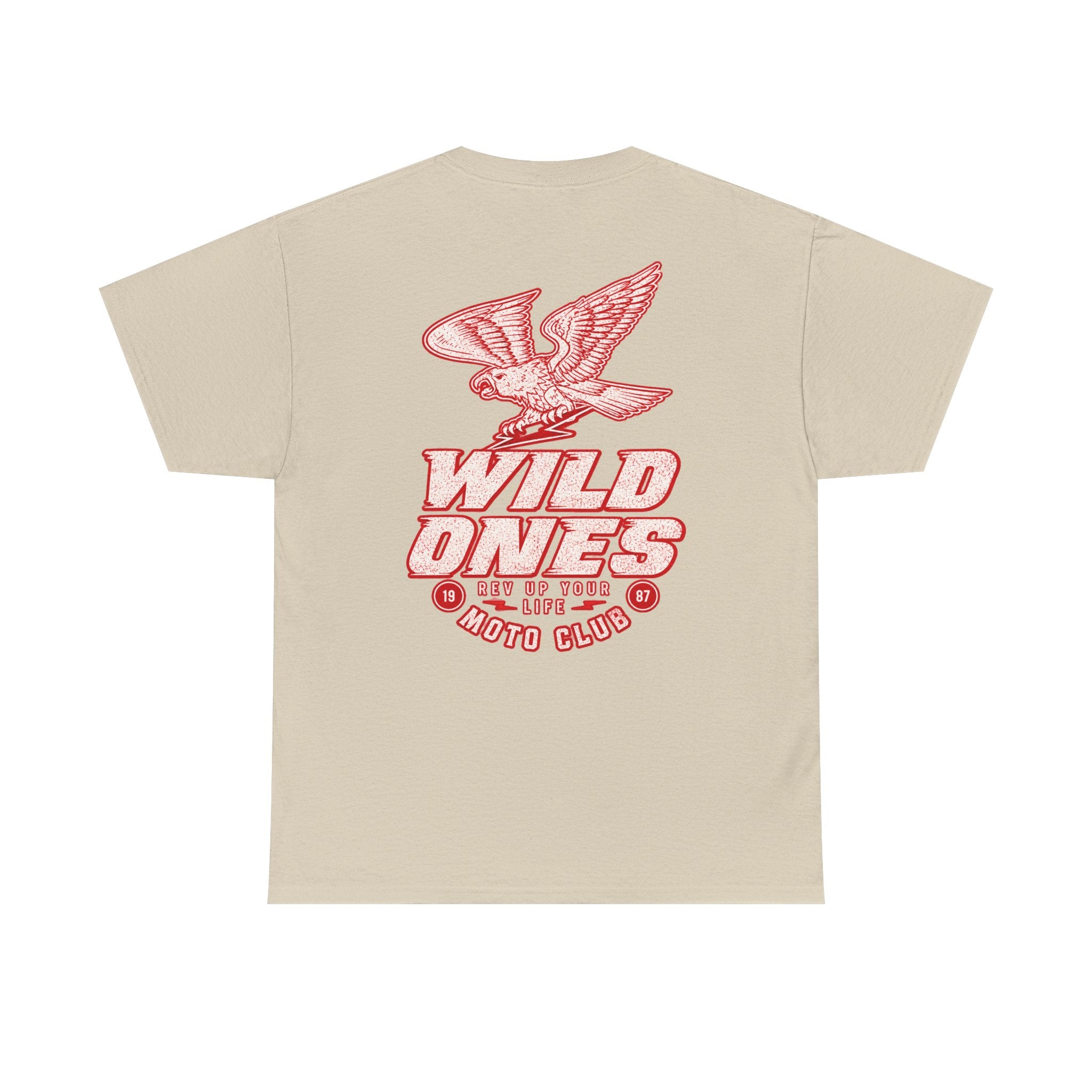 Moto Club Tee — "Wild Ones" Eagle Graphic T-Shirt