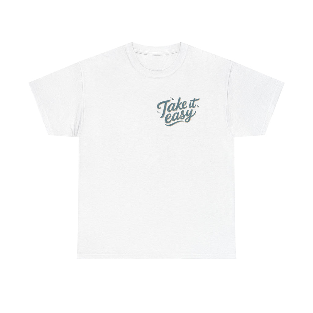 Take It Easy Surf T-Shirt — Relaxing Beach turtle Graphic Tee