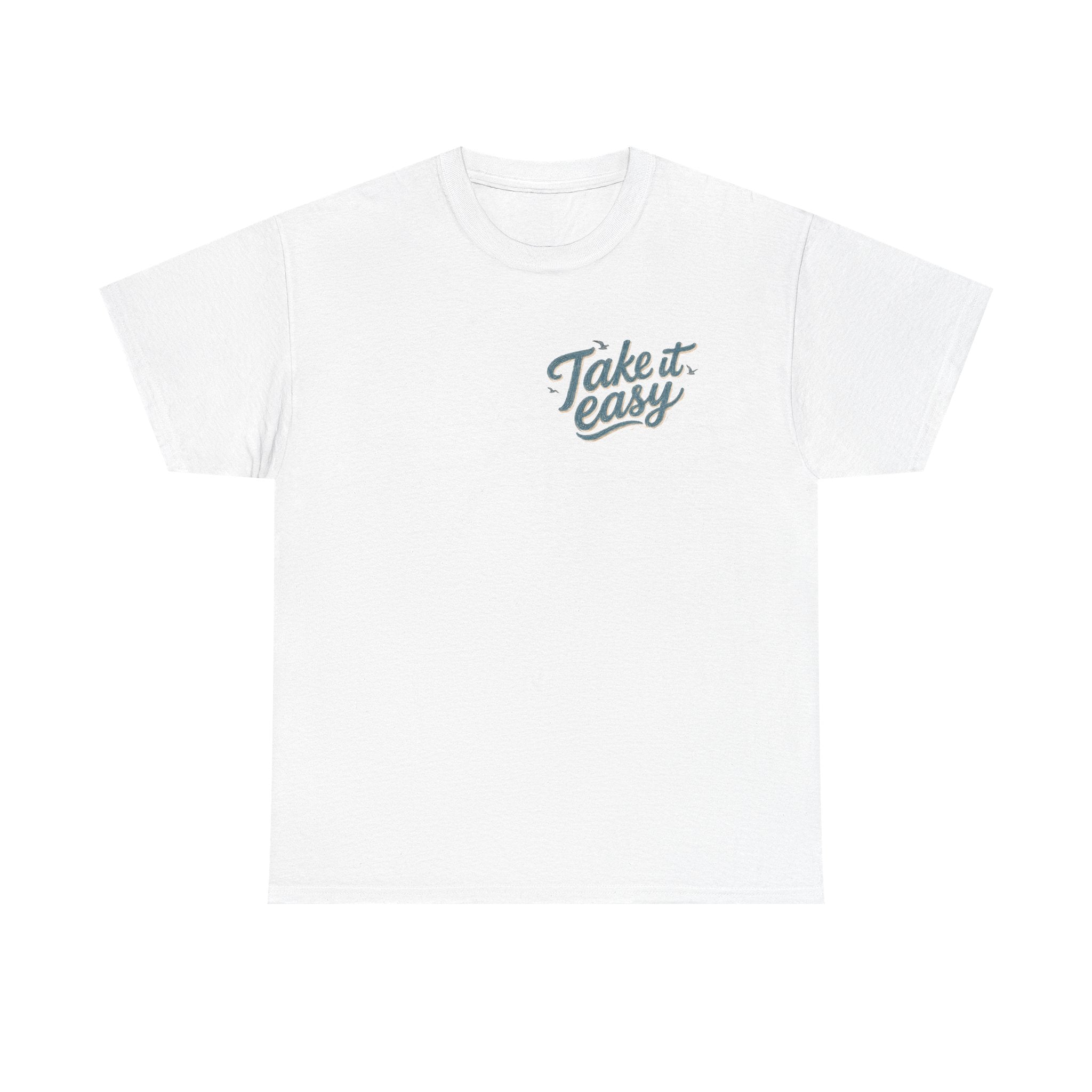 Take It Easy Surf T-Shirt — Relaxing Beach turtle Graphic Tee